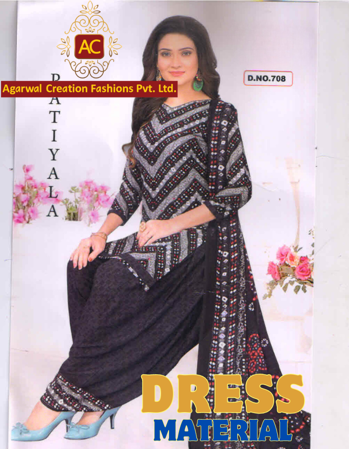 POOJA MASTI GREY WITH RED FLOWER DRESS MATERIAL